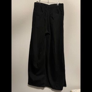#1555 NWOT Free People Black Pleated Wide Leg Pant size 8